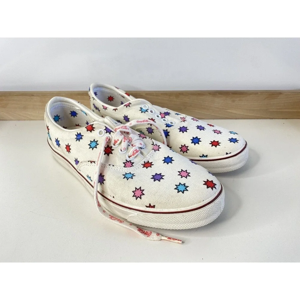Coca-Cola‎ Promo Shoes White Star Burst Vintage / Women's 8.5